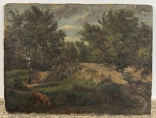 Ancienne huile sur panneau 