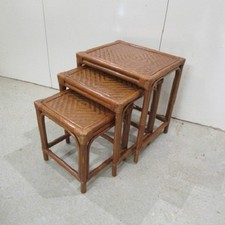 Tables gigognes rotin,bambou