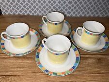 Vilroy and Boch Twist Alea Limon Mug and Saucer (set of 4)