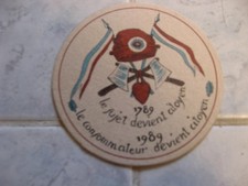 Sous bock biere 1789 le sujet