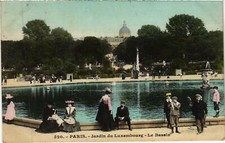 Old postcard Paris Jardin du Luxembourg Le Bassin (1241014)