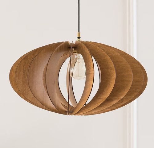 Lustre bois suspension - lustre, en
