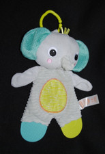 Doudou plat éléphant gris