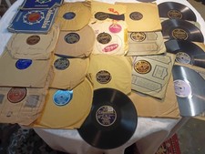 Lot de 20 disques 78 tours anciens (30 cm), label Columbia,