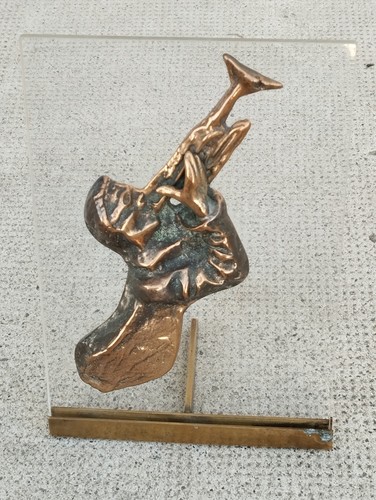 Sculpture trompettiste bronze - trompettiste,