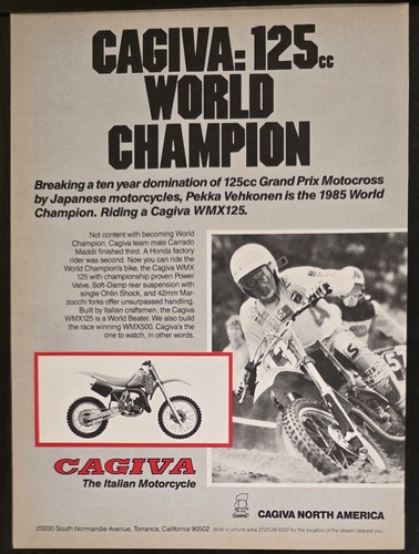 1986 cagiva wmx125 - cagiva, motorcycle