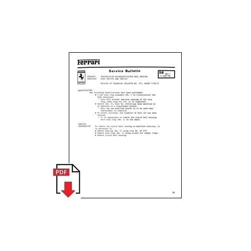 1979 ferrari service bulletin - service,