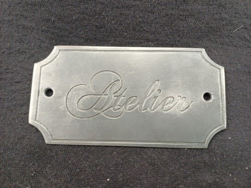 Plaque vintage atelier acier - atelier,