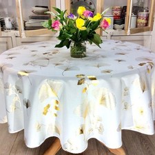 Nappe ronde 1m80 Bloomy blanc