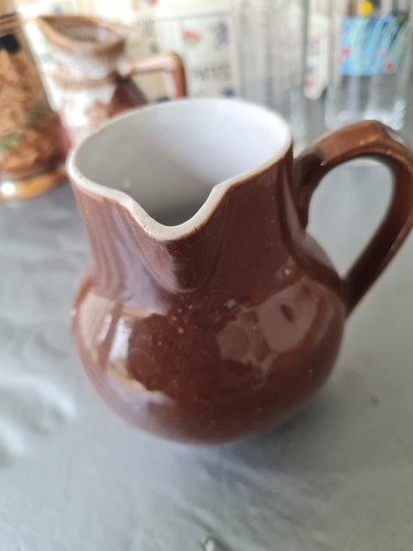 Pot lait vernissé marron - pot,