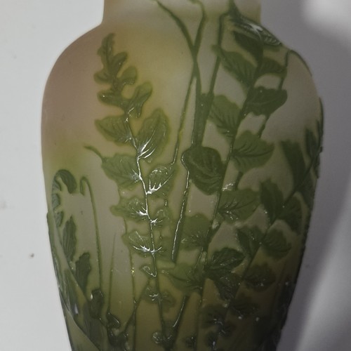 Galle vase verre dépoli - vase,