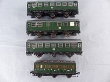 Lot de 4 wagons voyageurs FLEISCHMANN Ho DB 87935 99761 ANSBACH