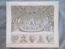 Vintage Print,EUROPE,BUFFET,DRESSOIR,Costume,Historique,1888,Racinet
