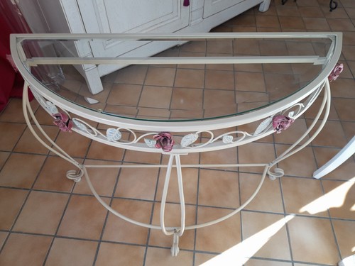 Table demi lune - table,