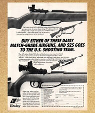 Daisy 853 753 Air Pellet Rifle Gun Lothar Walther Magazine Print Ads Poster 1988
