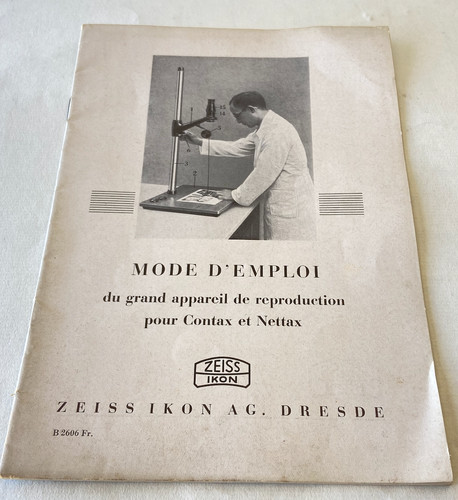 Vintage mode emploi zeiss - vintage, d'emploi