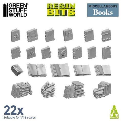 Livres résine diorama - livres,