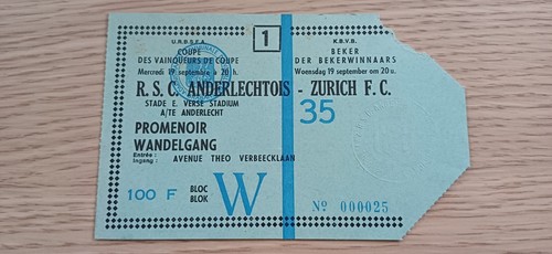 Ticket 1973 rsc anderlecht - anderlecht, vs