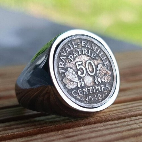 Bague chevalière véritable - bague,