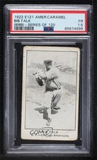 1922 American Caramel Series of 120 E121 Bibb Falk (Bib on Card) PSA 1.5