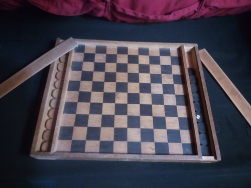 Ancien plateau jeu double - plateau, de