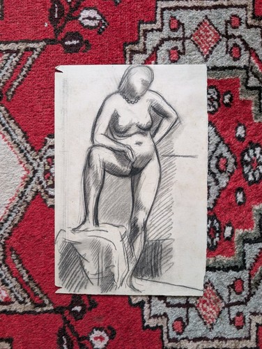 Dessin ancien féminin - dessin, nu