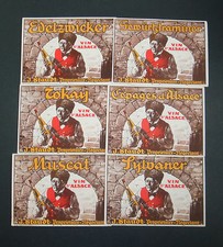 LOT 6 LABELS OLD ALSACE WINES SYLVANER MUSCAT TOKAY OLD LABELS WINE