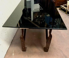 Table base en fer plat forgé