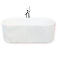 Baignoire ilôt 168 X 74 cm + Robinet Mitigeur Colonne – Olivia