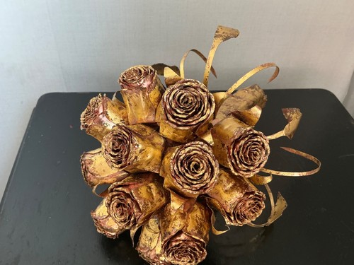 Bouquet fleurs cuivre - de, et