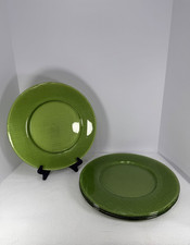 Set of 4 Villeroy & Boch Verona Textured Green Service Plate Charger ~ 13” Wide