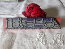 Antique stamp frieze ideal embroidery logger wood collection 16 cm n°43-2