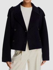 Vanessa Bruno Women's Blue Beran Wool Blend Jacket Size 36