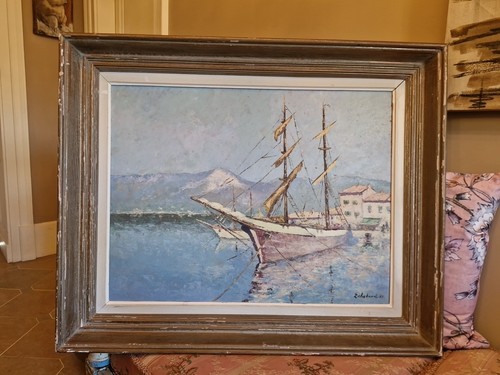 Peinture ancienne marine - peinture, ancienne,