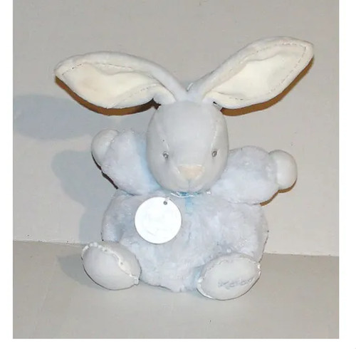 Doudou lapin boule bleu - lapin,