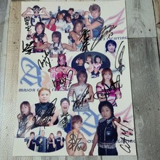 Atoz Alcyon Women's Pro Wrestling Autographed Photo Signed Yumiko Hotta Rare