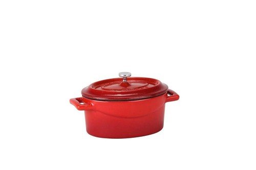 Mini cocotte ovale - , rouge