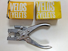 Vintage Velos Eyeleting Combination Leather Punch and Grommet Pliers Tool