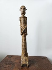 ?Rare Antique Dogon Bronze. Imam/Ancestor Praying. 43cm African Tribal Art. 