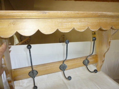 étagère porte manteau bois - porte,