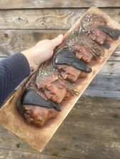 Vintage American Indian American Tribe Indian Molding Plasterboard