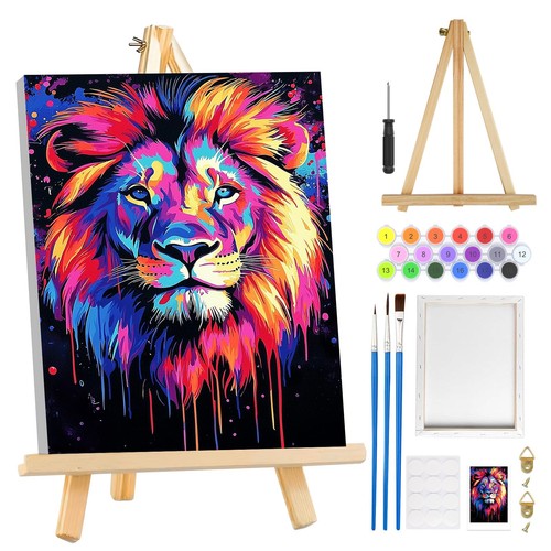 Tigre peinture numero - peinture, enfant