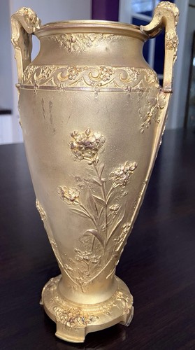 Vase bronze doré art nouveau - bronze,