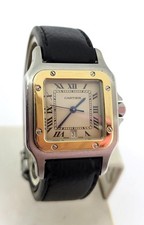 Unisex S/Steel & 18k CARTIER SANTOS Watch 29 mm Ref 187901* EXLNT