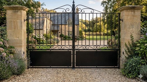 Portail coulissant acier fer - -,