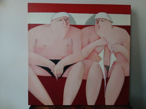 Tableau huile signé 50x50 - signé,