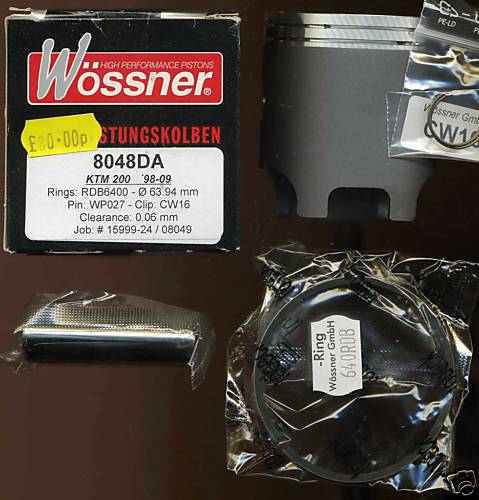 Wossner kit piston - wossner, ktm200