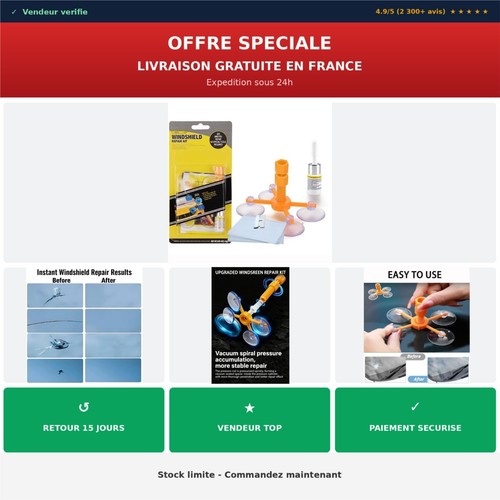 Kit réparation pare brise - kit, pare-brise