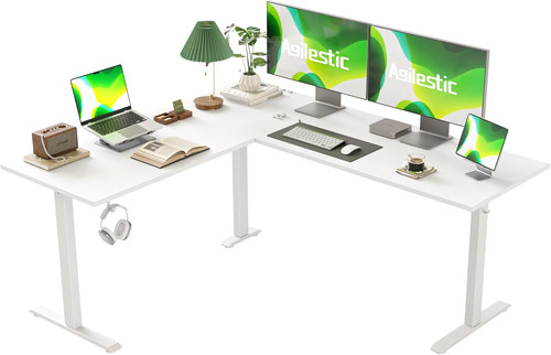 Bureau réglable en - l,