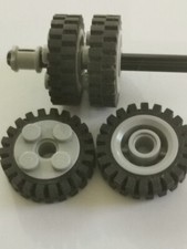 LEGO 4 x Wheels (Rim + Tire) 6248+3483 GREY